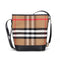 Tartan Bucket Bag in Beige with Leather Brim