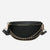 Faux Leather Crossbody Bag with Chain Decor