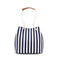 Medium Striped Canvas Tote Bag