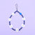 Beaded Phone Strap - White Flowers
